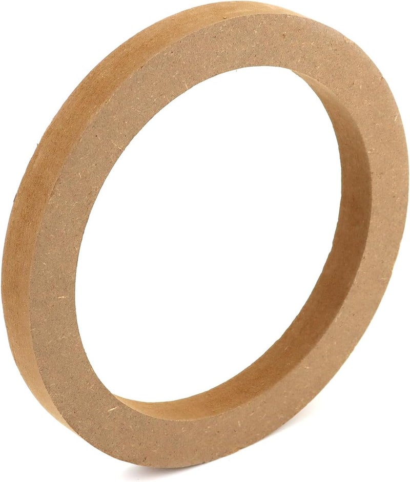 QWORK حلقة فراغ مكبر الصوت الخشبية، 4 قطع 6.5 بوصة حلقة مكبر الصوت MDF، حلقات خشبية لمكبرات الصوت 6.5 بوصة - Image 2